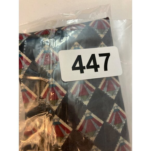 Christian Dior‎ Monsieur Geometric Tie Black Maroon Blue Made in USA - Picture 6 of 7